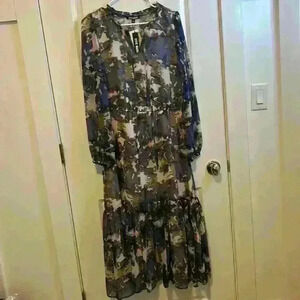NORDSTROM new with‎ tags, bluish purple floral design, women’s size large.
